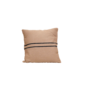 כרית מרובעת חום פסים שחורים